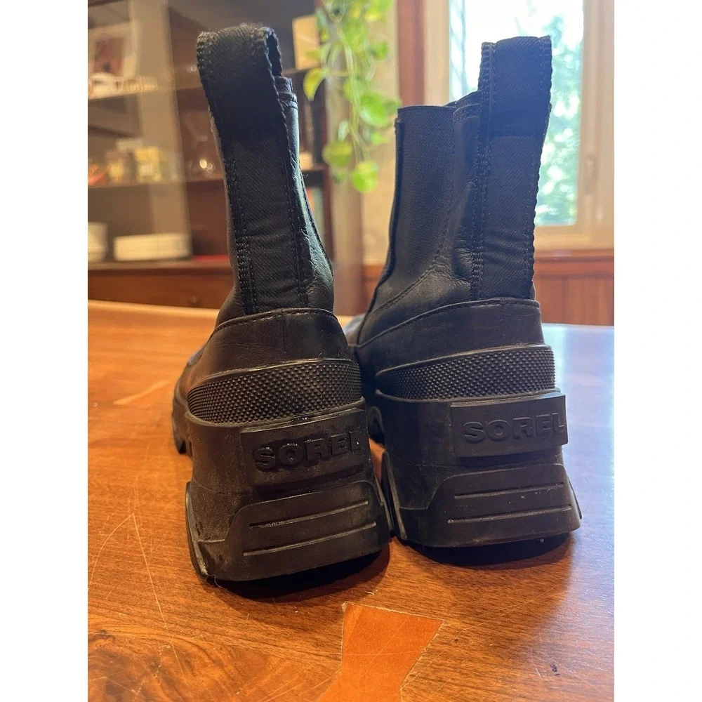 Sorel-Brex Chelsea Size 8.5 Women Waterproof Boots Black Leather NL4302-010